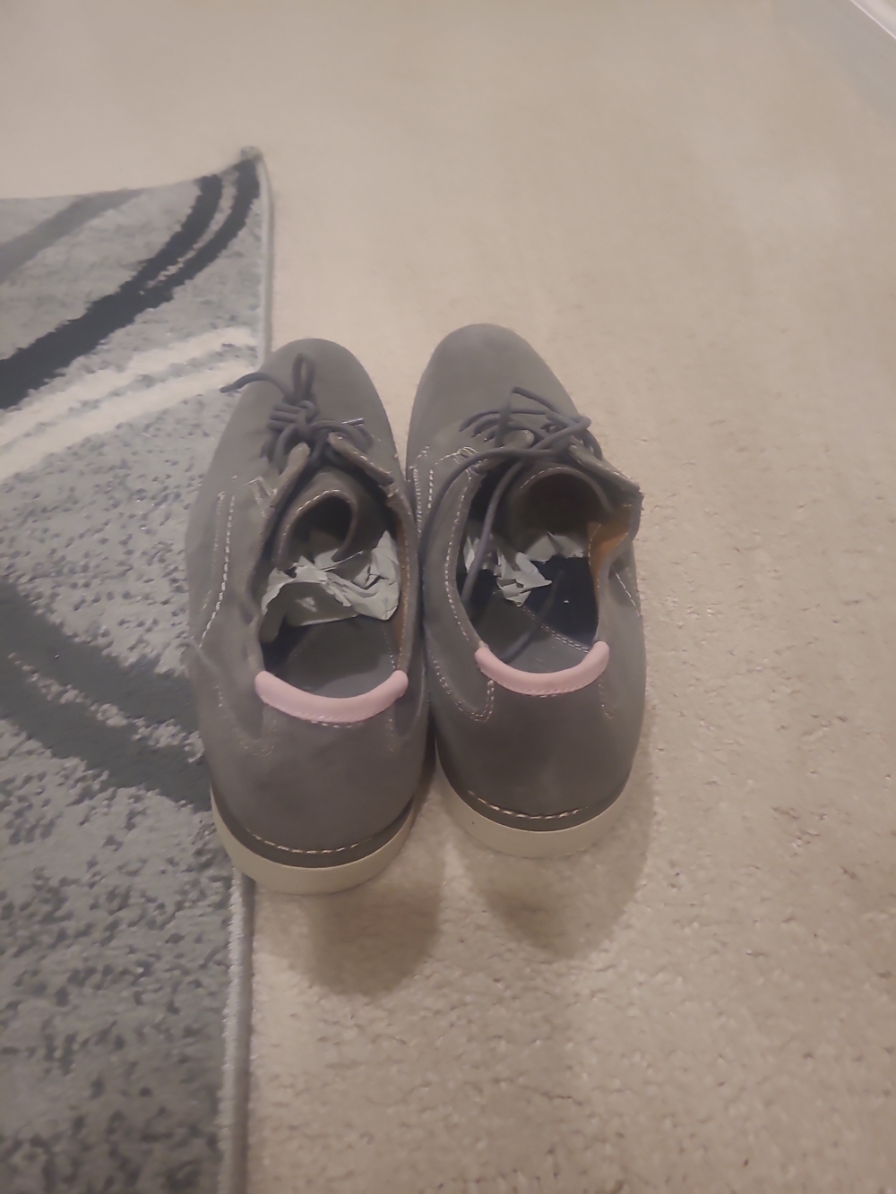 Crown & Ivy Percy Grey/White/Pink Casual Oxfords 10 M - Picture 4 of 15